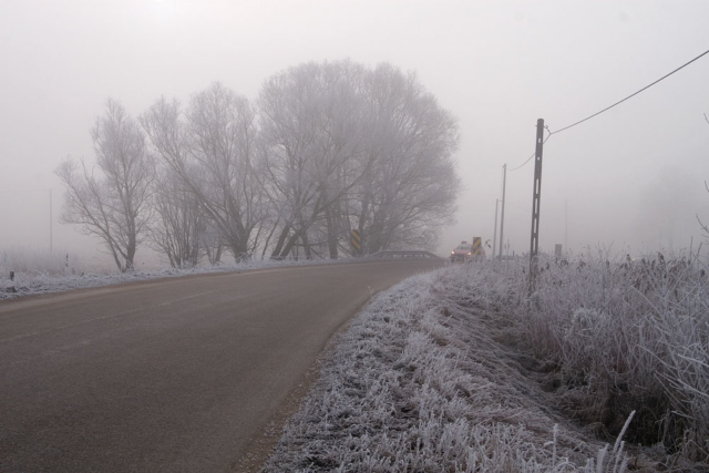 road in the fog