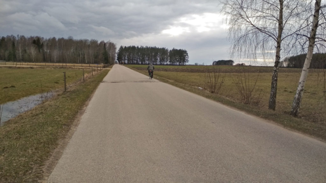 road towards the village of Brzozowo
